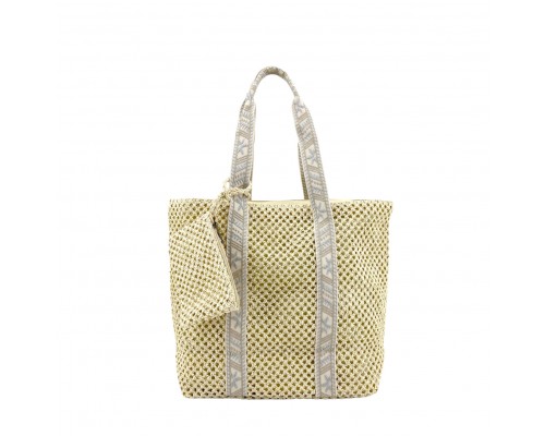 Bolso Shopper Hombro Rafia Paja